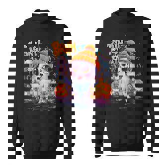 Bruh Ghost Halloween Cute Ghost Trick Or Treat Candy Kids Sweatshirt - Monsterry