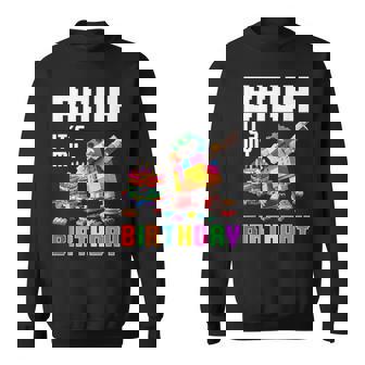 Bruh Its My Birthday Master Builder Dabbing Blocks Bricks Sweatshirt - Monsterry