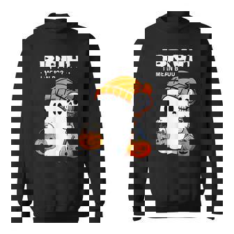 Bruh I Mean Boo Boo Ghost Pumpkin Spooky Halloween Sweatshirt - Monsterry