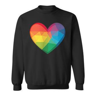 Buntes Herz Regenbogen Sweatshirt - Geschenkecke