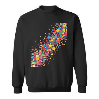 Buntes Kreisförmiges Kaskadenkunst Abstrakt Sweatshirt - Geschenkecke