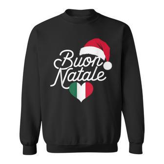 Buon Natale Italian Christmas Christmas Italy Flag Heart Sweatshirt - Geschenkecke