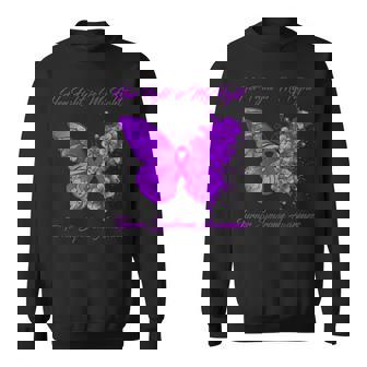 Butterfly Her Fight Is My Fight Turner Syndrome Awareness Sweatshirt - Monsterry