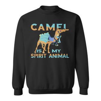 Camel Spirit Animal Camel Blue Dress Arabian Camel Animal Sweatshirt - Monsterry