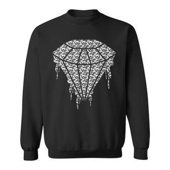 Camo Melting Crying Diamond Sweatshirt - Monsterry