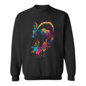 With Capricorn Nature Favourite Animal Mountain Hiking Capricorn Sweatshirt - Geschenkecke