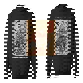Capybara Samurai Graphic Japanese Warrior Anime Sweatshirt - Monsterry