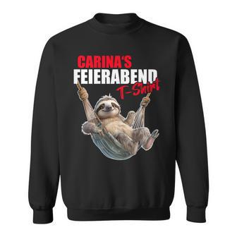 Carina Rente Feierabend Faultierorname Spruch Sweatshirt - Geschenkecke