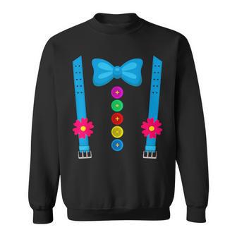 Carnival Costume Clown Fancy Dress Costume With Braces Bow Tie Sweatshirt - Geschenkecke