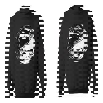 Cartoon Halloween Ghosts Yin Yang In And Sweatshirt - Monsterry