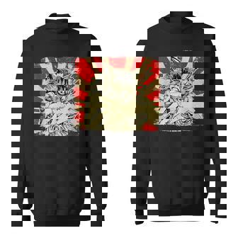 Cat Bite Japanese Horror Anime Creepy Crazy Cat Lover Sweater e - Cadeauxyz