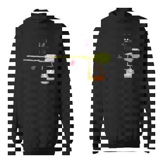 Cat And Broomsticks Kawaii Anime Neko Japanese Tank Top Sweatshirt - Monsterry