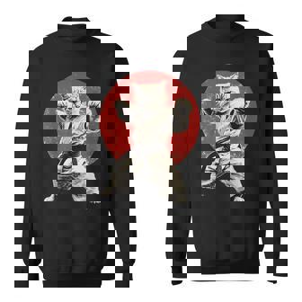 Cat Karate Judo Japan Japanese Flag Graphic Sweatshirt - Seseable