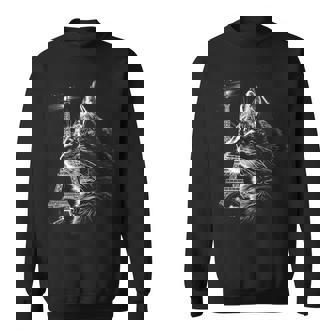 A Cat In Paris French Cat Tank Top Sweatshirt - Monsterry