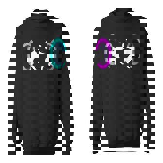 Cat Portal Cat Time Travel Science Cat Physics Cat Sweatshirt - Monsterry