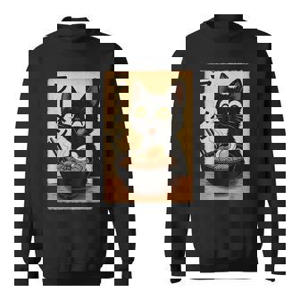 Cat Ramen Japan Anime Japanese Sweatshirt | Mazezy