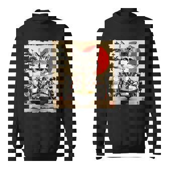 Cat Ramen Japanese Graphic Tees Kawaii Cat Anime Sweatshirt - Monsterry