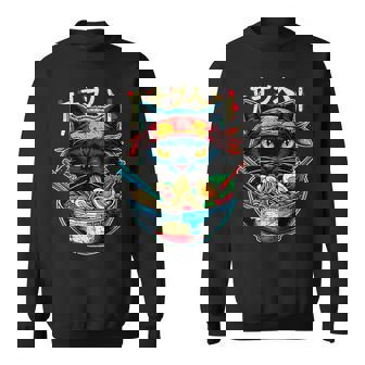 Cat Ramen Noodle Japanese Anime Kawaii Cats Sweatshirt - Monsterry