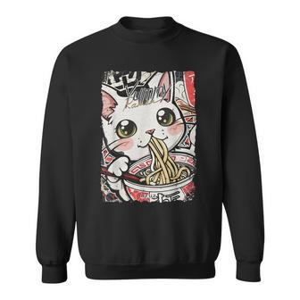 Cat Ramen Noodle Japanese Anime Manga Ramen Kawaii Cat Sweatshirt - Geschenkecke