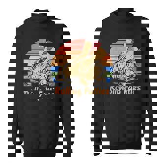 Cat Rolling Fatties Adults Black Small Short Sleeve Cartoon Humorous Modern Cartoon Sweatshirt | Mazezy