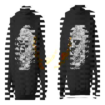 Cat Skull Shirt Kitty Skeleton Halloween Costume Skull Cat Sweatshirt - Monsterry