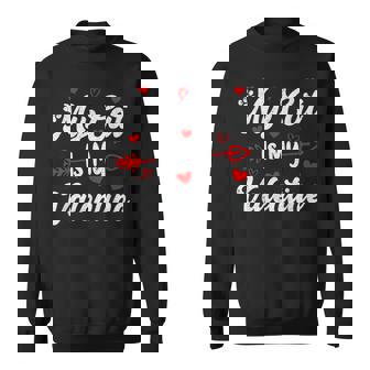 My Cat Is My Valentine Cat Valentines Day Sweatshirt - Monsterry