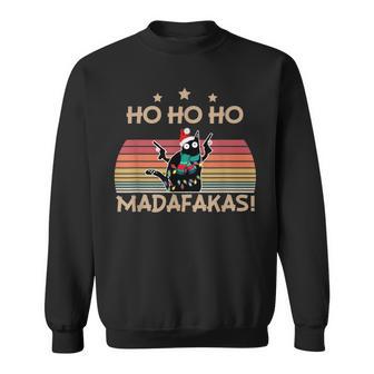 Catintage Pew Pew Madafakas Cat Ho Ho Ho Christmas Sweatshirt - Geschenkecke