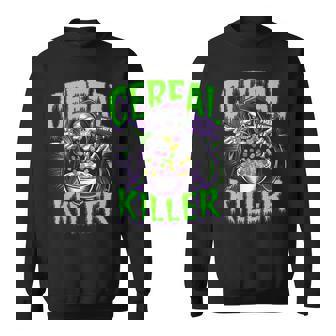 Cereal Killer True Crime Lover Grim Reaper Halloween Sweatshirt - Monsterry