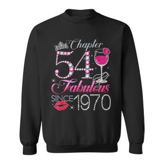 Chapter 54 Fabulous Since 1970 54th Birthday Queen Diamond Sweatshirt - Monsterry