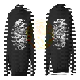 Charming Cottagecore Aesthetic Banjo Serenade Dachshund Sweatshirt - Monsterry