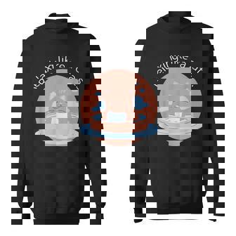 Chat De Guérison Mignon Drôle Drôle Amoureux Des Sources Chaudes Lettre Anglaise Sweater e - Cadeauxyz