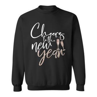 Cheers To The New Year 2025 Champagne New Years Eve Party Sweatshirt - Thegiftio UK