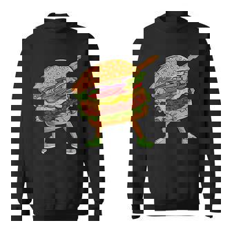 Cheeseburger Food Dab Hamburger Burger Lover Boys Kids Sweatshirt - Monsterry