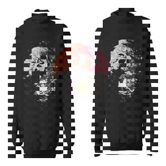 Cherry Blossom Taoism Yin Yang On Zen Taijitu Yin Yang Sweatshirt - Monsterry