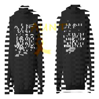 Childhood Cancer Awareness Aunt Of a Warrior Sweatshirt - Monsterry