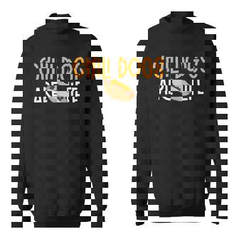 Chili Dogs Are Life Food Lover Kawaii Chili Dog Sweatshirt - Monsterry