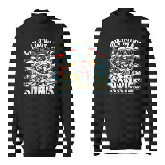 Chillin With My Snowmies Christmas Snowman Men Boys Sweatshirt - Monsterry