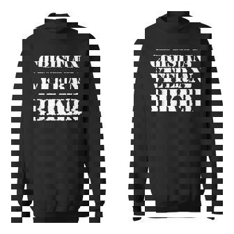 Christian Veteran Biker Sweatshirt - Monsterry