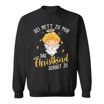 Christkind Schaut Zu Christmas Night Holiday Evening Sweatshirt - Geschenkecke