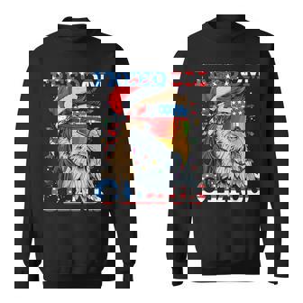 Christmas Bald Eagle Mullet USA Patriotic Christmas Eagle Sweatshirt - Monsterry