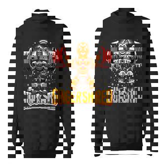 Christmas Bodybuilding Gingershred Gingerbread Gym Sweatshirt - Monsterry