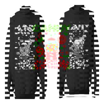 Christmas Candy Cane Candy Crew Sweetie Candy Land Kids Sweatshirt - Monsterry