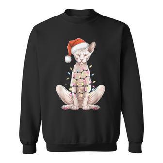 Christmas Hat Sphynx Cat Santa Hat Merry Christmas Xmas Sweatshirt - Geschenkecke