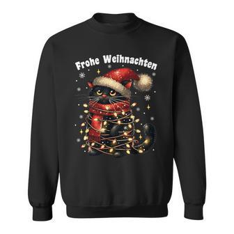 Christmas Outfit Cat With Christmas Lights Christmas Sweatshirt - Geschenkecke