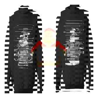 Christmas Santa Claus Mugshot Sweatshirt - Monsterry