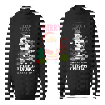 Christmas Tennis Pajamas Matching Xmas Tennis Racket Holiday Sweatshirt - Monsterry