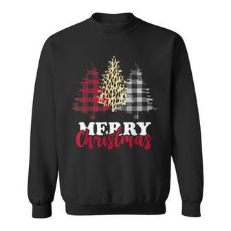 Christmas Tree Buffalo Check Leopard Xmas Merry Christmas Sweatshirt - Geschenkecke