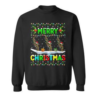 Christmas Trombone Lighting Santa Hat Merry Christmas Trombone Sweatshirt - Geschenkecke