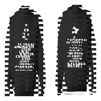 Church Sign Gay Christian Not An Oxymoron Sweatshirt - Monsterry
