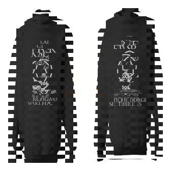 Clan Fraser Of Lovat Tartan Crest Thistle Vintage Sweatshirt | Seseable CA